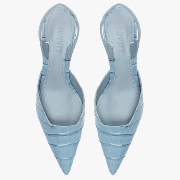 Schutz Paola Mid Slingback Pointed Toe Pump - Picture 3 of 15